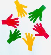 SADISSA humanitarian NGO logo with blue, red, yellow and green